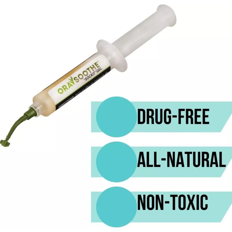 Septodont 2-PACK Orasoothe SOCKIT Gel 10g Tube Syringe, Oral Hydrogel