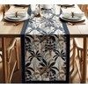 Vargottam Double Layer Cotton Table Runner with Border - Tropical