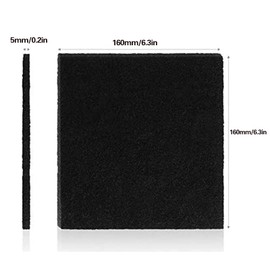 Activated Carbon Filter, Cat Litter Boxes Carbon Filter, 5 Replacement Filters for Cat Litter Tray, Cat Litter Replacement Filter, Replacement Carbon Filter, Odour Control for Cat Litter Boxes, Pans