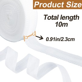 Isslly 11 Yard Iron-on Instant Hem Tape, Adhesive Tape Iron on, Adhesive Fabric Hemming Tape for Pants, Jeans, Clothes (White, 1 Roll)