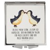 Mr. & Mrs. Panda Handtaschenspiegel quadratisch Pinguin Liebe - Geschenk,