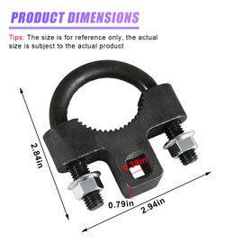 GAOLAOSY Car Inner Tie Rod Removal Tool, 3/8 Inch Low Profile U-Wrench with Non-Slip Teeth, Carbon Steel Automotive Tie Rod Installation Accessories for Car, SUV, Truck
