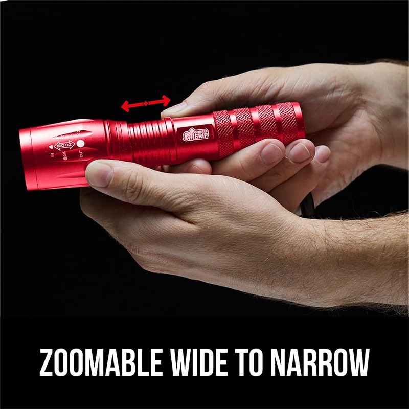 GORILLA GRIP Powerful LED Tactical Flashlight, 750 FT High Lumens