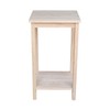 International Concepts Portman Accent Table, Unfinished