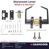 OAKMOORE Commercial Door Handle Black - Grade 2 Lockset -