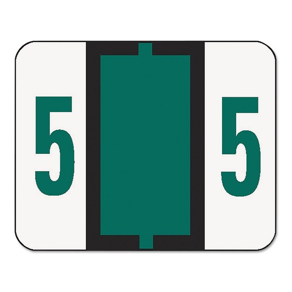 Smead 67375 End Tab Labels, Printed Text: 5, 1-1/4-Inch x
