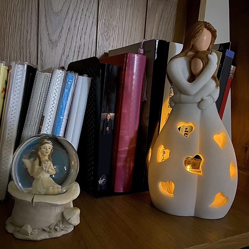 Mother's Day Gift Mother Daughter Hug Candle Holder Candle Light