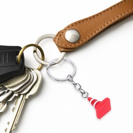 AOKWAWALIY Traffic Cone Key Chain Traffic Cone Pendant Construction Road Cones Key Ring Mini Roadblock Model Creative Traffic Keyring for Backpack Purse Keys