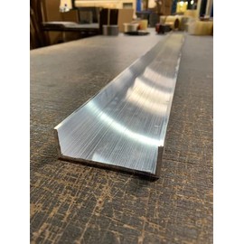 1/8" Thick x 1" x 3" 6063-T52 Aluminum Channel, Sharp Corner Channel (9)
