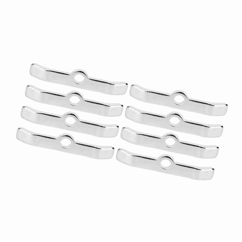 8pcs Chrome Valve Cover Hold-Down Tabs Spreader Bars Fit for