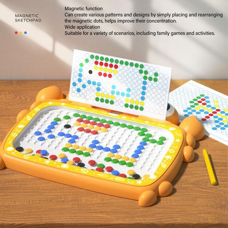 Magnetic Dot Drawing Board Cute Crab Shaped Doodle Board Educational