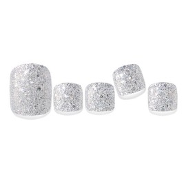 EdgeU Silver Flash Stick-on Self Gel Pedicure / 엣지유 실버 플래시 붙이는 셀프 젤페디