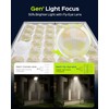 JACKYLED Motion Sensor Solar Lights Outdoor, 16.4ft Cord Security Wall