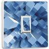 3D Abstract Blue Block Extending from Light Switch Sticker (17718868)