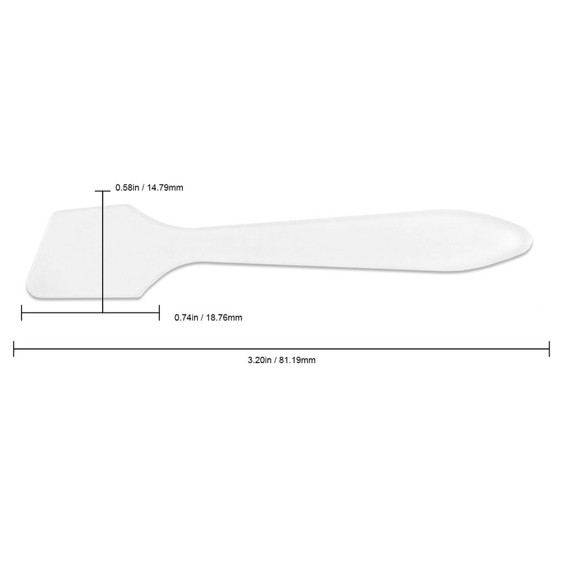 PANA USA 100 Pieces Disposable Makeup Frosted Tip Angled Spatula