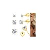 Sllaiss Flat Back Earrings 925 Sterling Silver Gold Studs Earrings