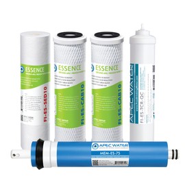 APEC Water Systems FILTER-MAX-ES75 75 GPD High Capacity Complete Replacement Filter Set For Essence Series Reverse Osmosis Water Filter System Stage 1-5