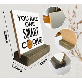 Funny Graduation Wood Plaque, You Are One Smart Cookie, Plaque with Wooden Stand, Funny Graduation Wood Sign Gift, Graduation Class of 2023 Gift, Gift for Daughter, Graduation, Best Friends, Family