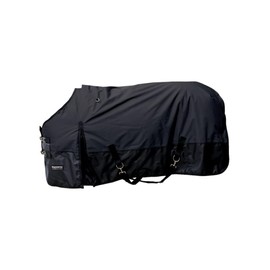 Equisential by Professional's Choice 240g Medium Weight Turnout Blanket | 600 Denier | Waterproof and Breathable | 78" Black