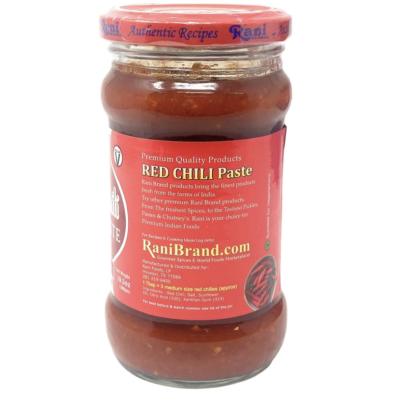 Rani Red Chilli Cooking Paste 10.58oz (300g) Glass Jar ~