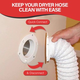Dryer Dock Dryer Vent 6" for 4" Tubes, White