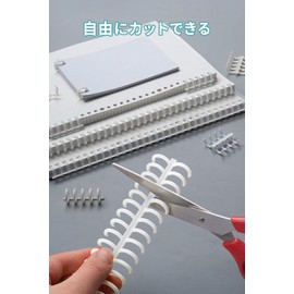 Loose Leaf 30 Hole Binding Rings (6 Pieces), Compatible with A4/B5/A5 Sizes, Ring Diameter 0.5 inches (12 mm), Hole Spacing 9.5 mm, High Flexibility, Cutable, Binding Jigger, Word Book, Document