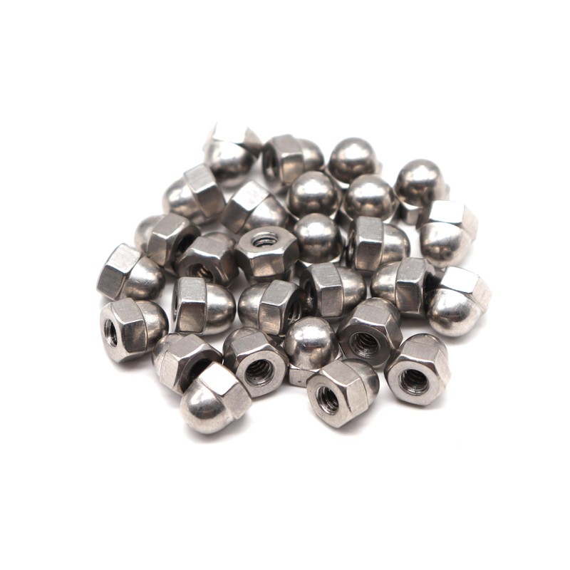 binifiMux 20pcs 3/8-16 Acorn Cap Nuts 304 Stainless Steel