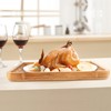 MUKLEI 4 Pack 11.8 Inches Square Bamboo Tray, Natural Bamboo