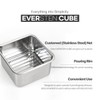 EVERSTEN CuBE Medium 2PCS Set 1000ml 650ml Stainless Steel Food