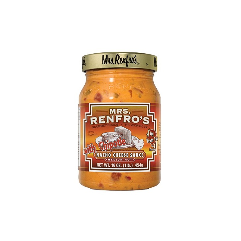 Mrs. Renfro's Nacho Cheese Sauce with Chipotle, 16 oz (4
