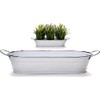 Ibergarden S3605592 Planter, White/Silver