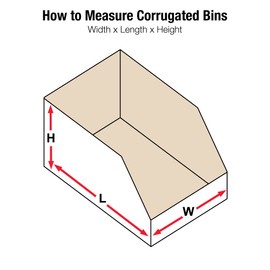 Aviditi Jumbo Corrugated Cardboard Storage Bins, 16"x 24"x 12", White, Pack of 25, For Warehouse, Garage and Home Organization