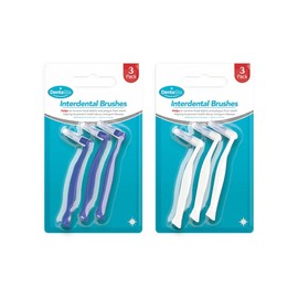 Gem Imports DentaGlo Interdental Brushes, Assorted Colours - Pack of 3