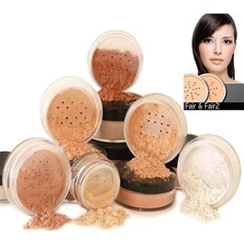Mineral make-up set of 6 pieces natural mineral foundation by Intelligent Cosmetics® 100% vegan & never tested on animals, natural SPF, choose your skin colour