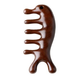 Wood Massage Comb C Type Scalp Facial Gua Sha Stick DD-12666 / 우드 마사지 빗 C타입 두피 얼굴 괄사 스틱 DD-12666