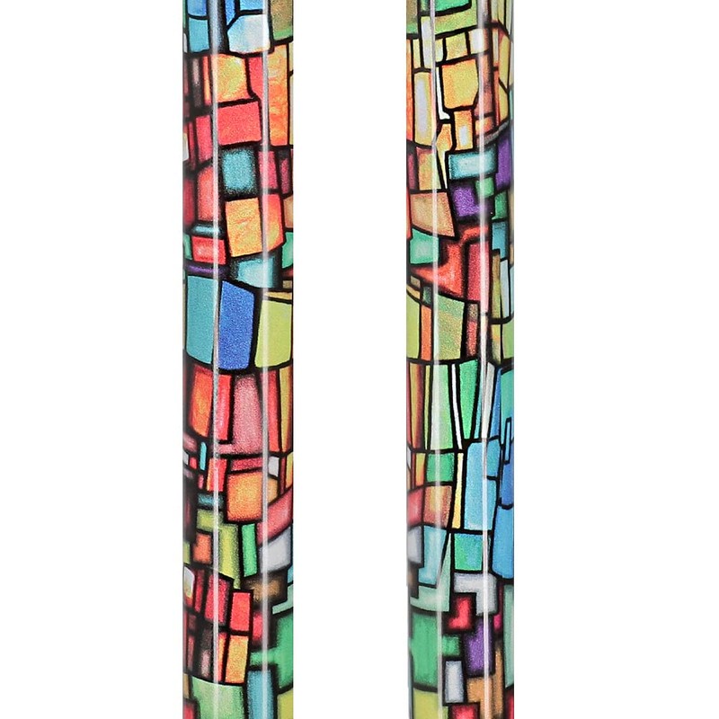 Royal RC Canes Mosaic Stained Adjustable Walking Cane – Stylish