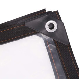 LaMure Waterproof Windproof Tarpaulin Thicken Enveloped Edge Foldable Clear Tarp With Metal Hole Eye Plastic for Car Vegetation 2x 1M