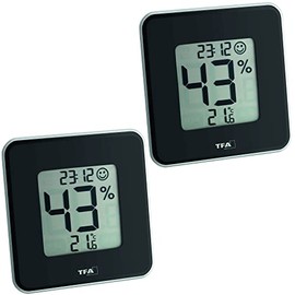 TFA 30.5021 Style Thermo-Hygrometer Value Set (2 x Black)