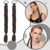 MEIYIFANG 2 Pcs Synthetic Long Twist Braid Ponytail Extensions rubber