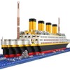 FULHOLPE Technik Titanic Building Blocks Kit, 1860 Clamping Blocks, Micro