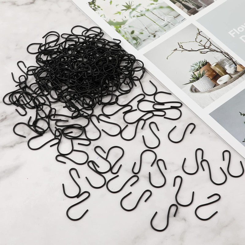 KINBOM 120pcs 1 Inch Mini S Hooks for Hanging, S