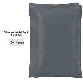 Mailing Bags, Grey Parcel Delivery Bags with Self-Seal Closure, Flexible Lightweight and Tear Proof Postal Mailing Bags, Multipack Mailing Envelope Bags (10x14, 100pk)