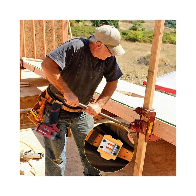 Tape Measure Holster with 4 Drill Bit Hooks, Tape Measure
