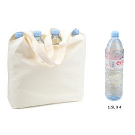 TOPASION Cotton Canvas Tote Bag,Shopping Bags,DIY Gift Bags,Cloth Bag,Solid Color Bag (1, White)