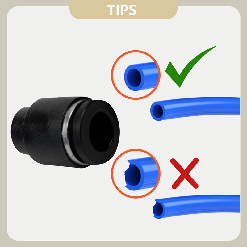 Bwintech 10 Pcs 8mm Tubing OD Push to Connect Pneumatic
