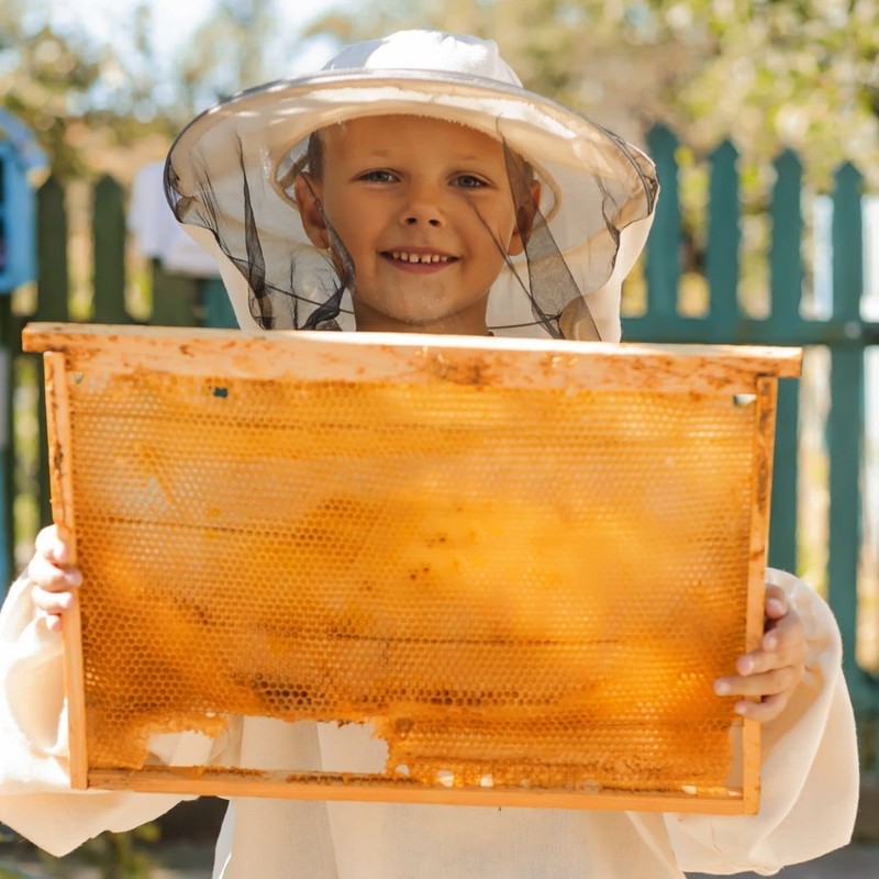 Flexzion Beekeeping Jacket - White Bee Keeper Suit for Men