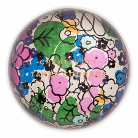 AMÉLIN ARCHIVE Glass Paperweight for Office Desk, Cute Desk Accessory with Felt Backing and Dome Design (Florale)