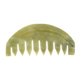 Lurrose Hair Guasha Comb Jade Hair Comb Scraping Comb Jade Massage Comb Head Massage Comb Jade Scraper Guasha Comb Stone Hair Comb for Head Massage Gua Sha Comb