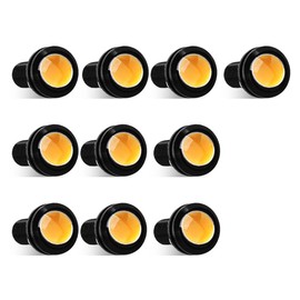 Sidaqi Eagle Eye LED 18mm 12V 9W High Power Car Motorcycle Daytime Running DRL Bumper Fog Light Backup Light Clearance Marker Lights Waterproof-10pcs,Amber
