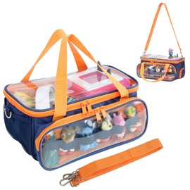 Demao Portable Travel Case for Toniebox Starter Set - Protective Carrier | Compatible with Toniebox Audio Player, Characters, Charging Station and Earphones | Plays Audio Anytime&Anywhere (Navy Blue)